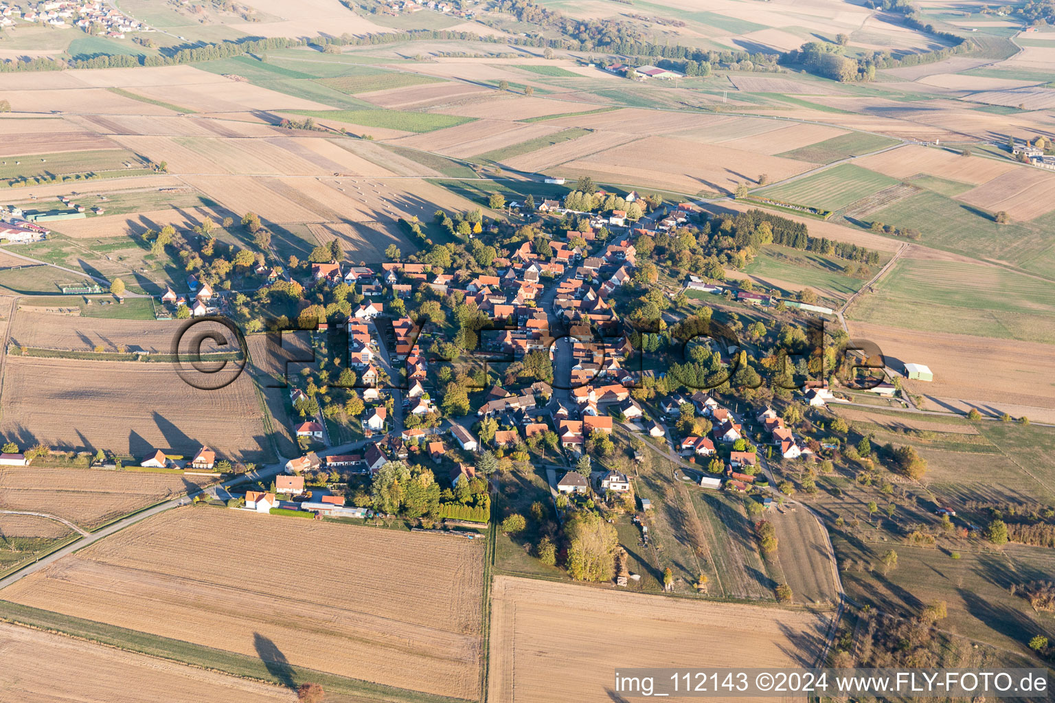 Enregistrement par drone de Retschwiller dans le département Bas Rhin, France