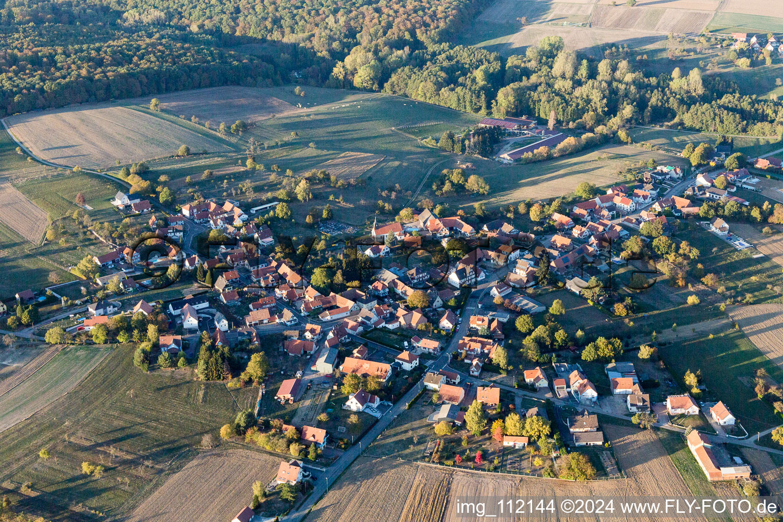 Memmelshoffen dans le département Bas Rhin, France d'en haut