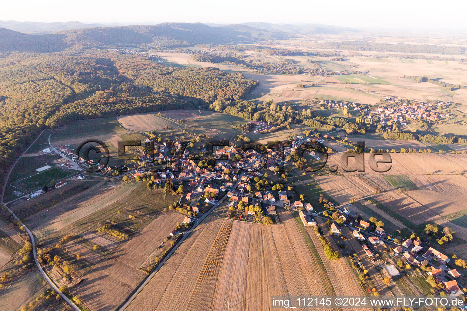 Memmelshoffen dans le département Bas Rhin, France hors des airs