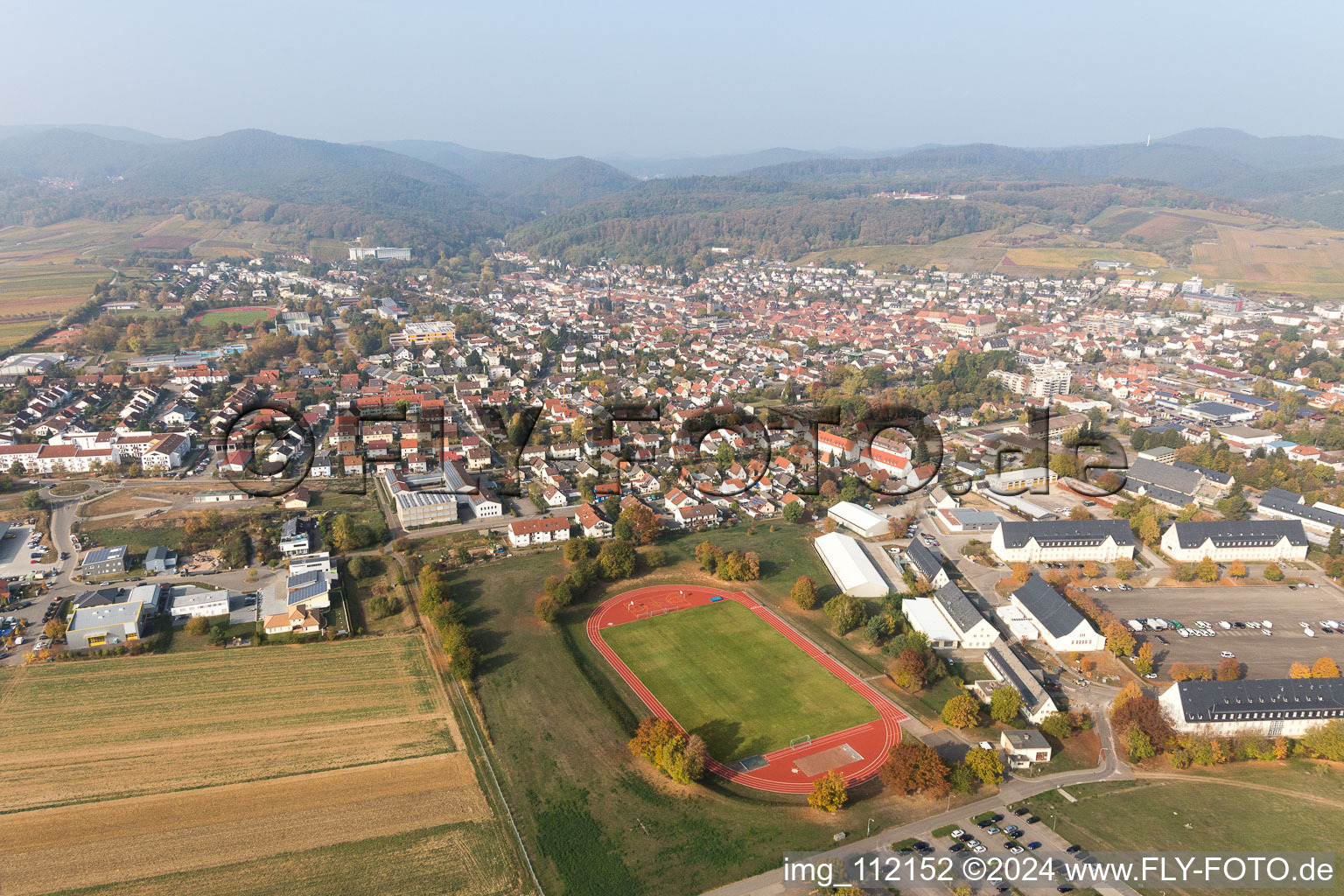 Bad Bergzabern dans le département Rhénanie-Palatinat, Allemagne hors des airs