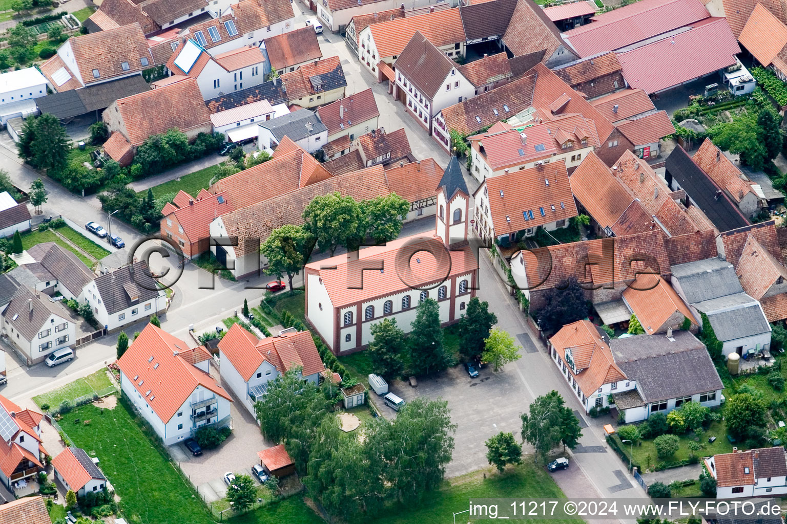 Quartier Mühlhofen in Billigheim-Ingenheim dans le département Rhénanie-Palatinat, Allemagne depuis l'avion