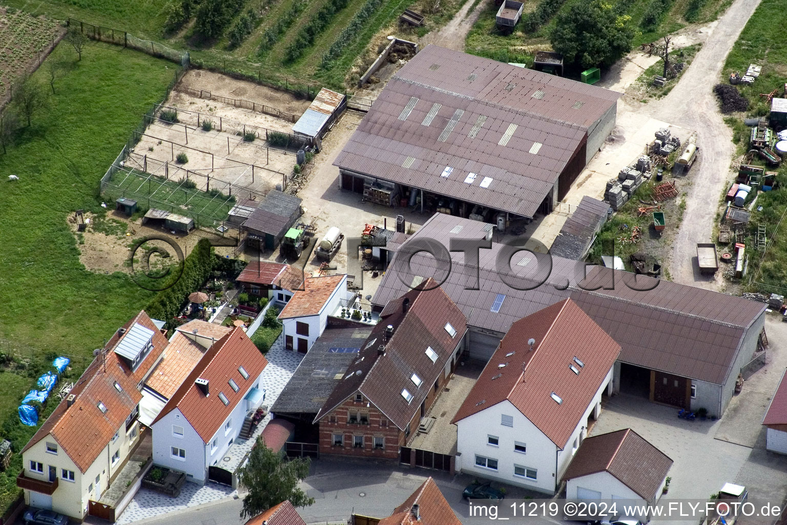 Quartier Mühlhofen in Billigheim-Ingenheim dans le département Rhénanie-Palatinat, Allemagne vue du ciel