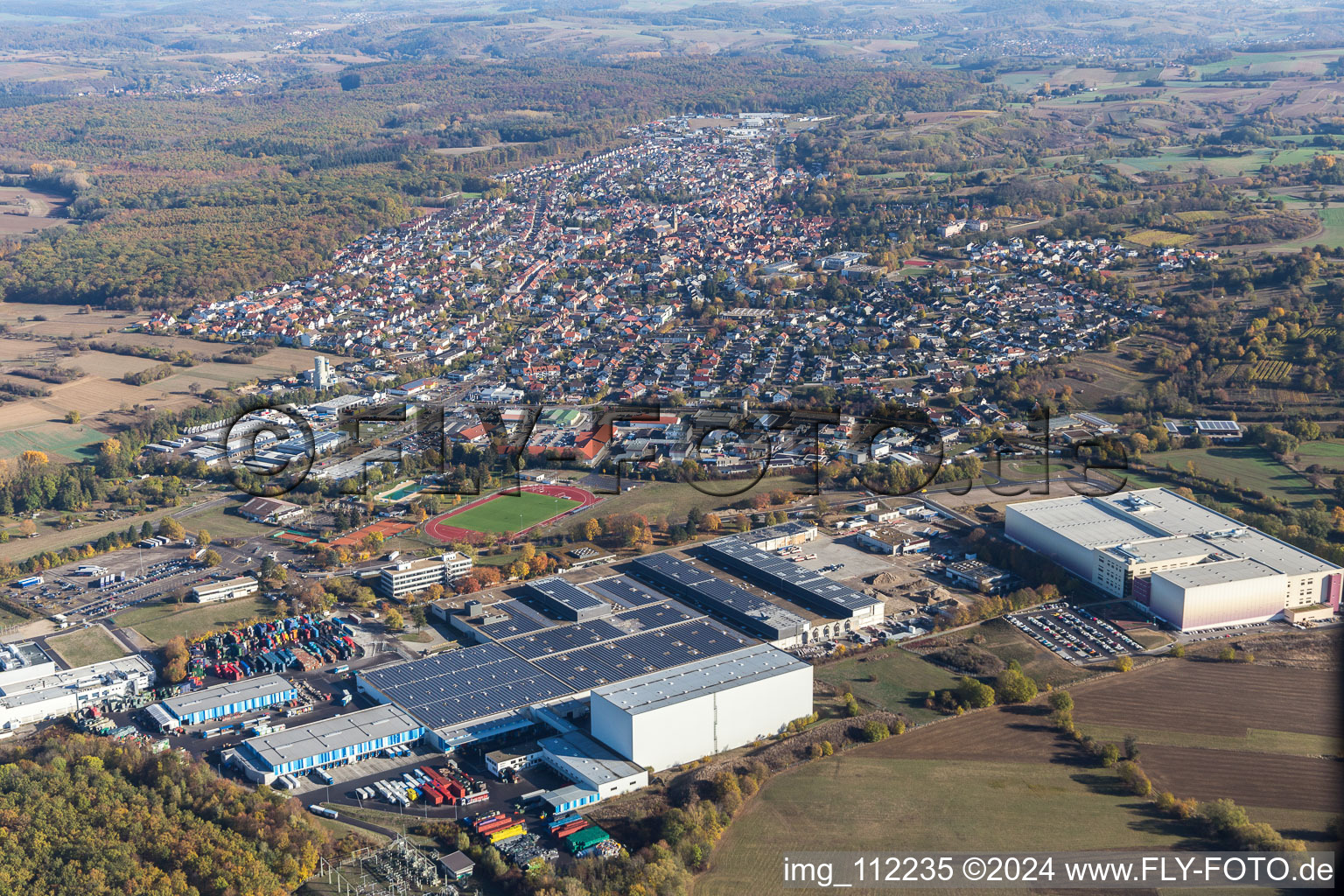 Vue aérienne de Östringen dans le département Bade-Wurtemberg, Allemagne