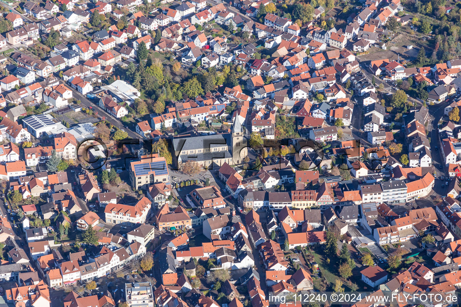 Photographie aérienne de Östringen dans le département Bade-Wurtemberg, Allemagne