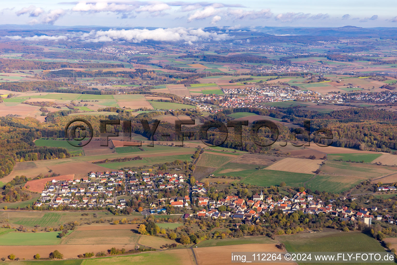 Vue aérienne de Quartier Adersbach in Sinsheim dans le département Bade-Wurtemberg, Allemagne