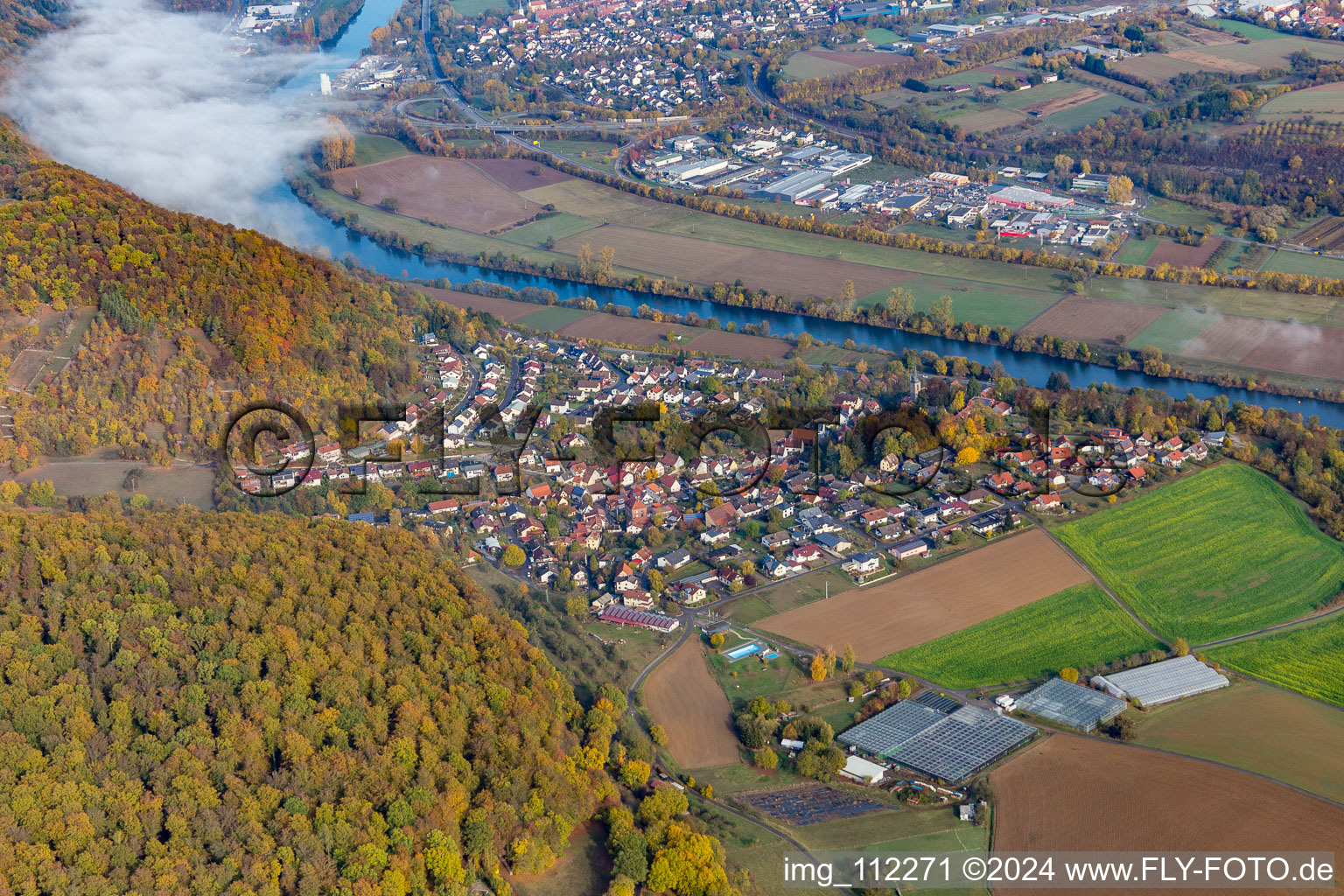 Vue aérienne de Quartier Hochhausen in Haßmersheim dans le département Bade-Wurtemberg, Allemagne