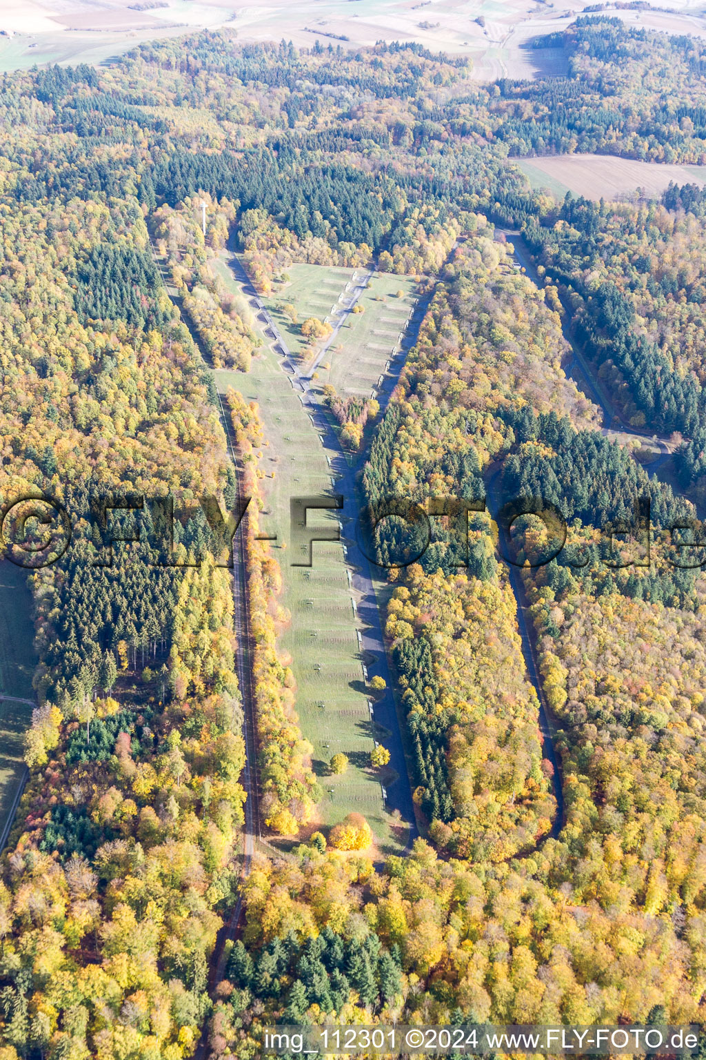 Photographie aérienne de Altheim, Bundeswehr à Walldürn dans le département Bade-Wurtemberg, Allemagne