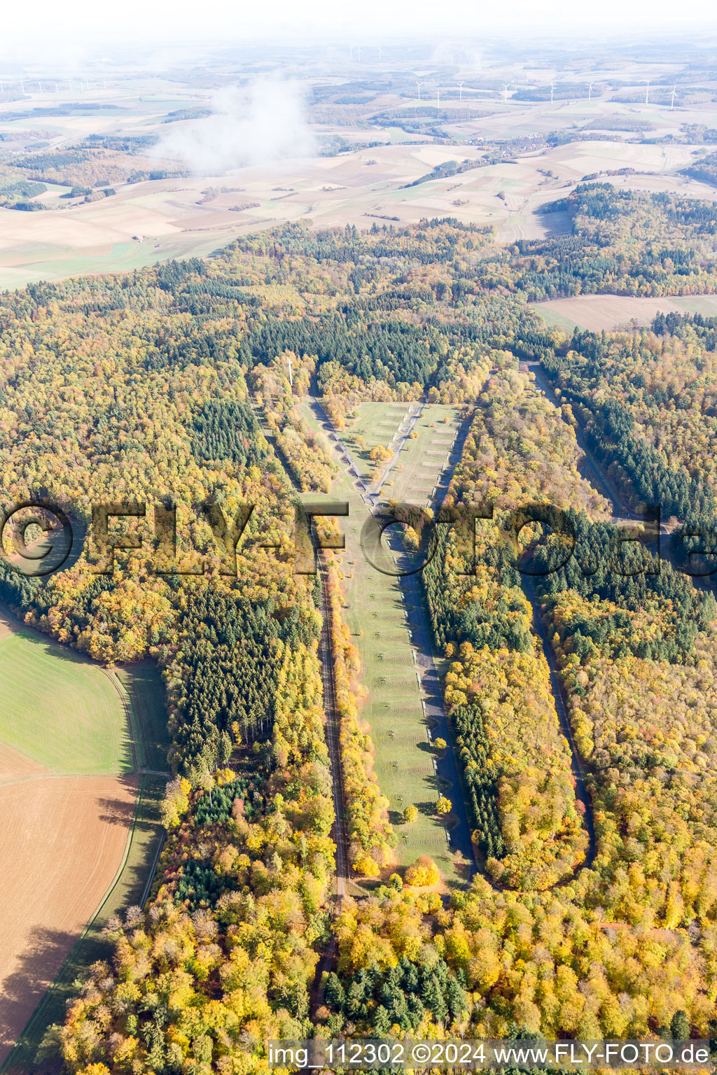 Vue oblique de Altheim, Bundeswehr à Walldürn dans le département Bade-Wurtemberg, Allemagne