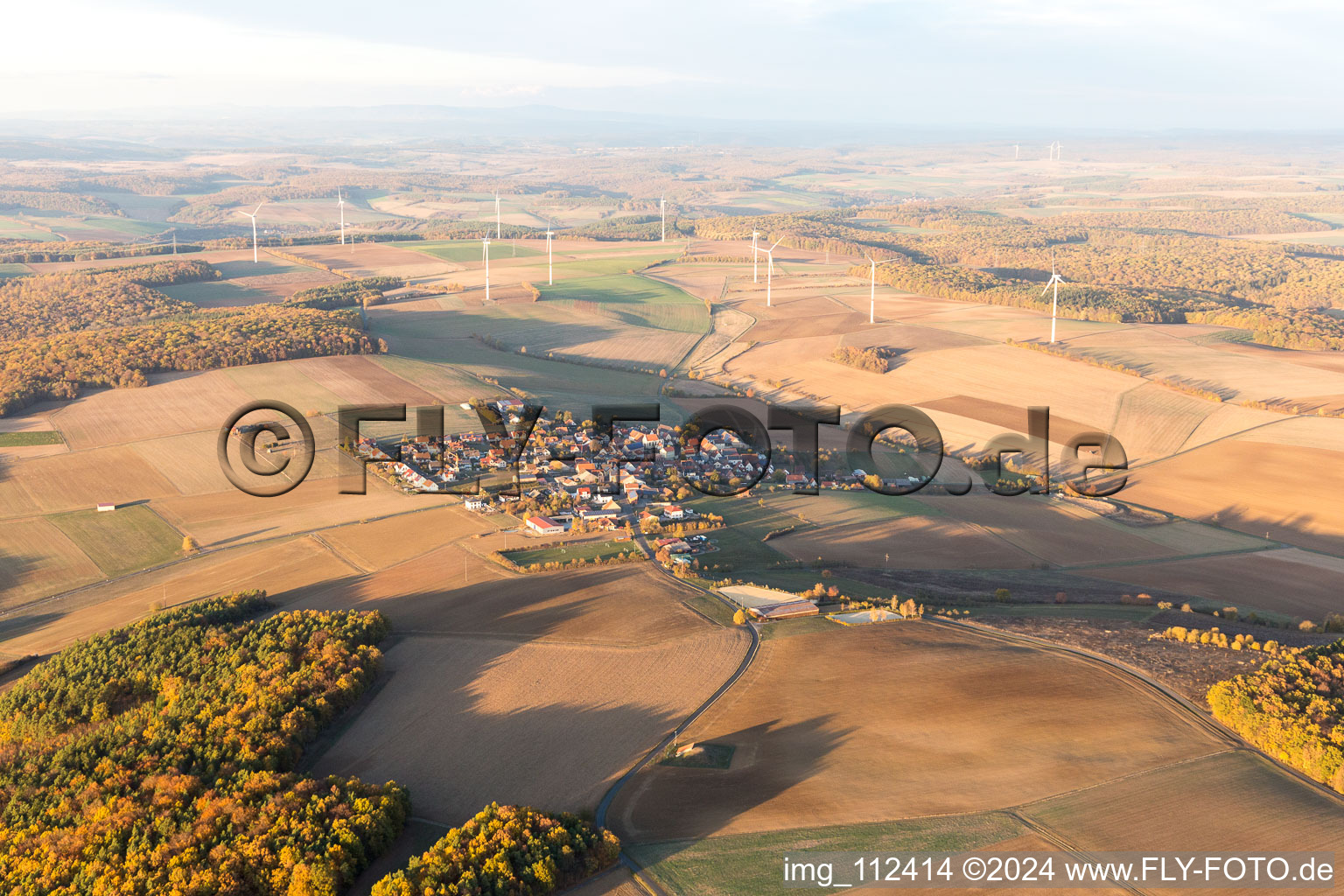 Vue aérienne de Hesslar dans le département Bavière, Allemagne