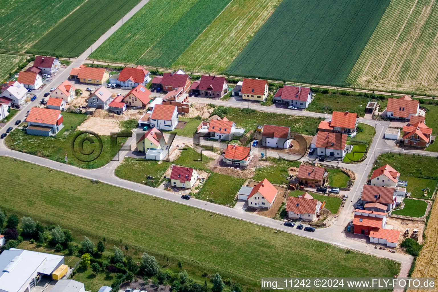 Enregistrement par drone de Steinweiler dans le département Rhénanie-Palatinat, Allemagne