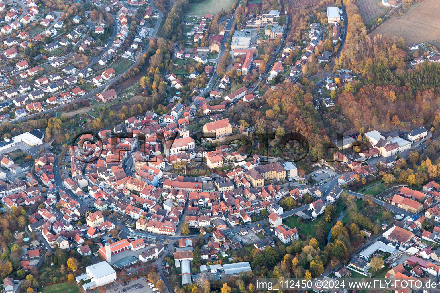 Arnstein dans le département Bavière, Allemagne vue d'en haut