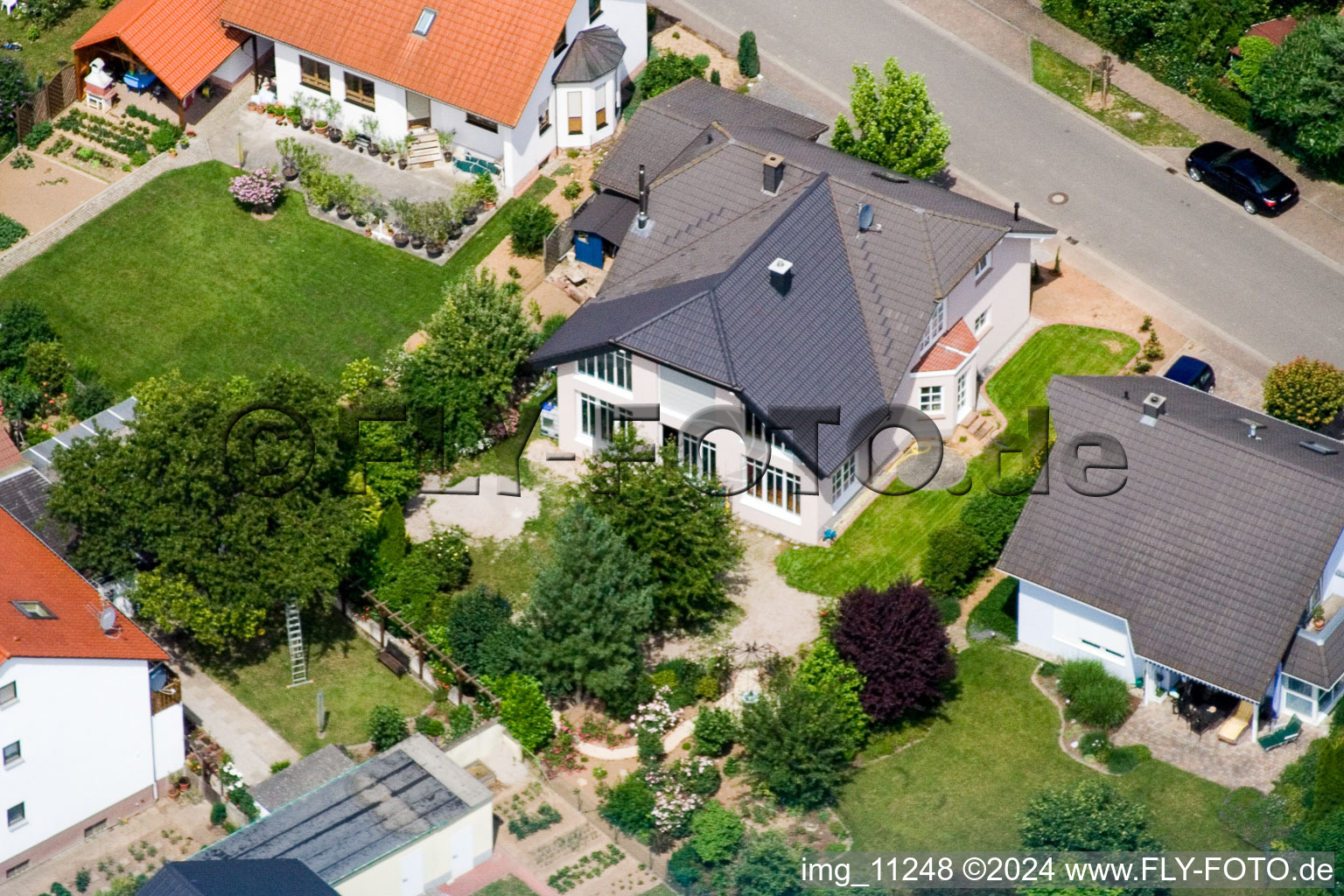 Vue aérienne de Steinweiler dans le département Rhénanie-Palatinat, Allemagne