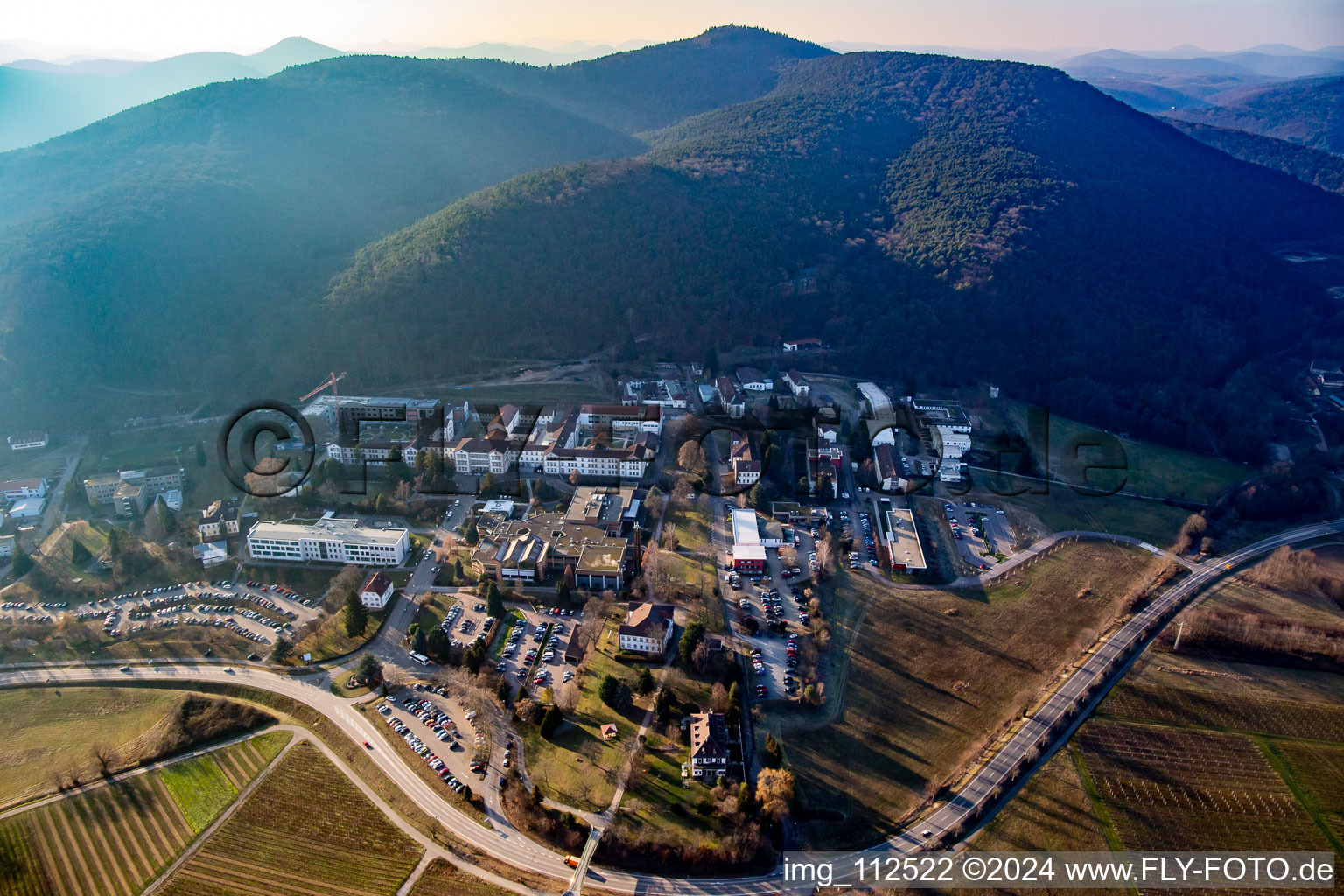 Photographie aérienne de Clinique du Palatinat à Klingenmünster dans le département Rhénanie-Palatinat, Allemagne