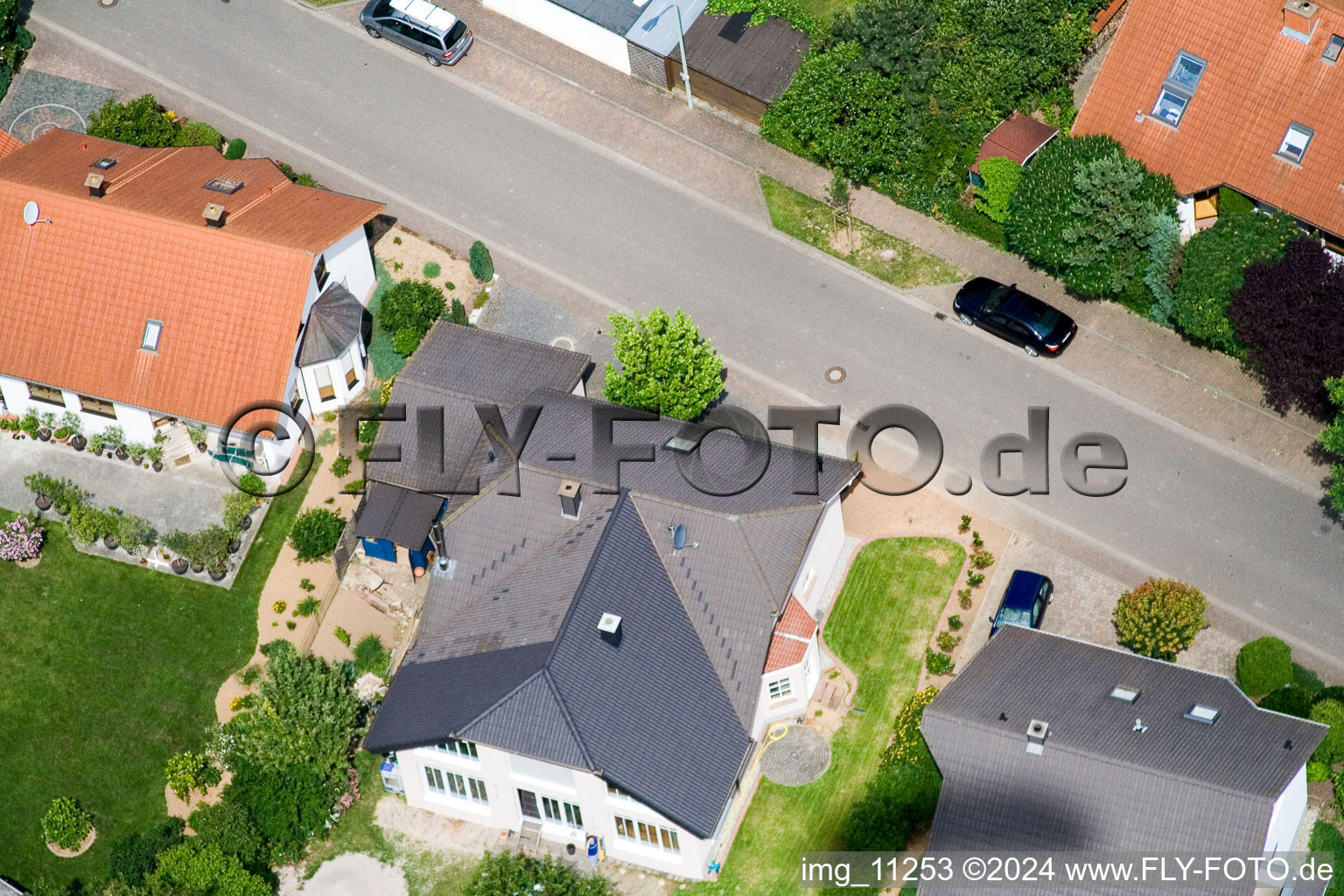 Steinweiler dans le département Rhénanie-Palatinat, Allemagne vue d'en haut