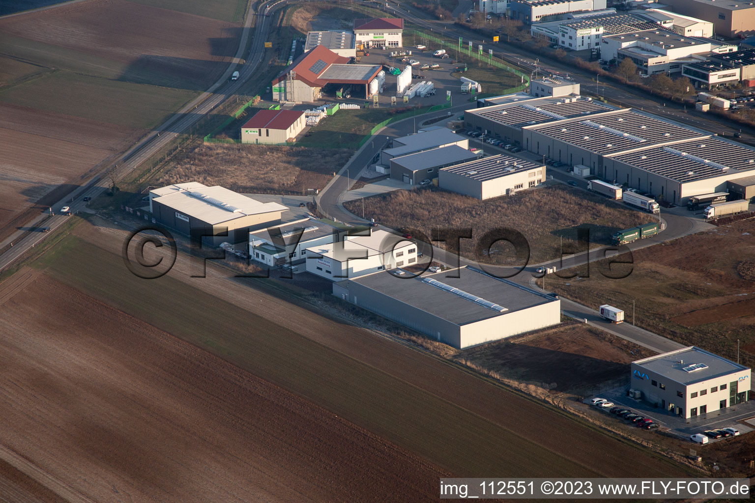 Quartier Herxheim in Herxheim bei Landau dans le département Rhénanie-Palatinat, Allemagne du point de vue du drone