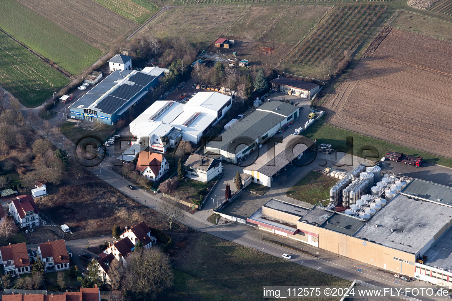 Vue oblique de Bad Bergzabern dans le département Rhénanie-Palatinat, Allemagne