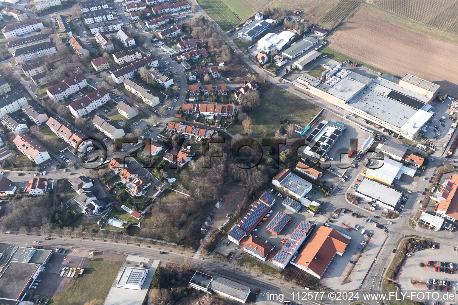 Bad Bergzabern dans le département Rhénanie-Palatinat, Allemagne hors des airs