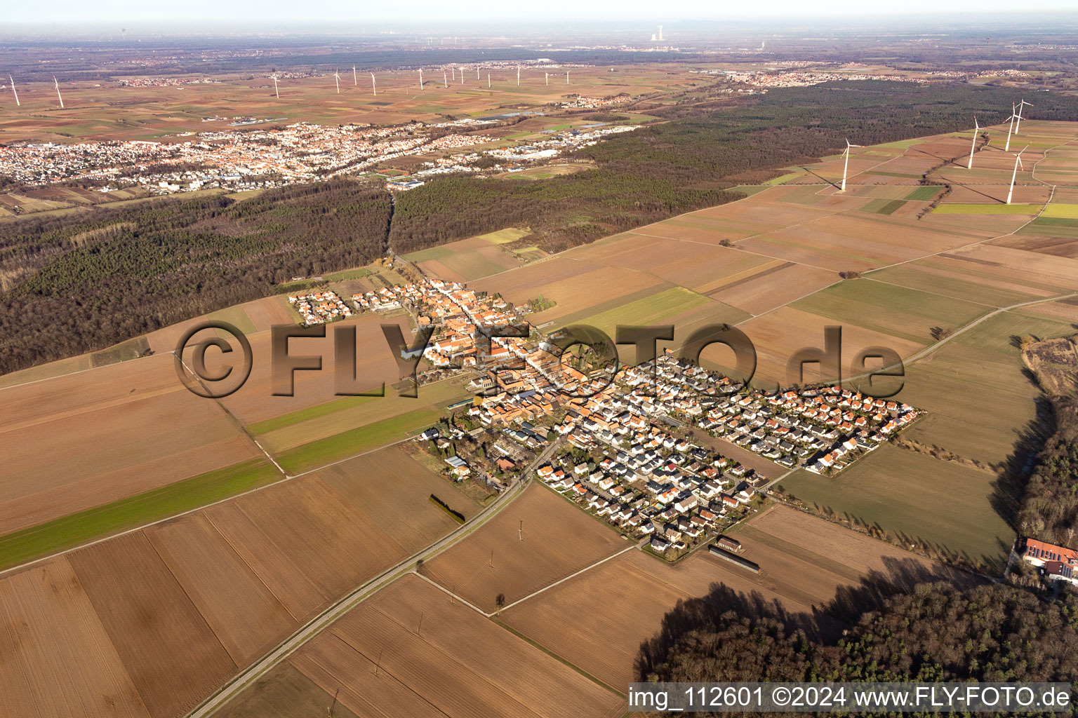 Vue oblique de Quartier Hayna in Herxheim bei Landau dans le département Rhénanie-Palatinat, Allemagne