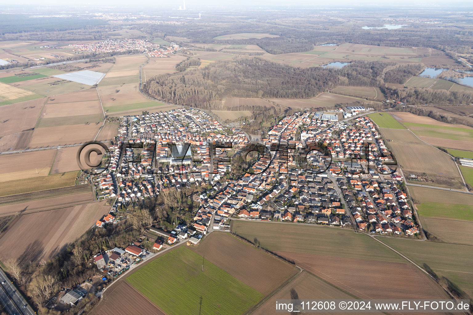 Kuhardt dans le département Rhénanie-Palatinat, Allemagne depuis l'avion