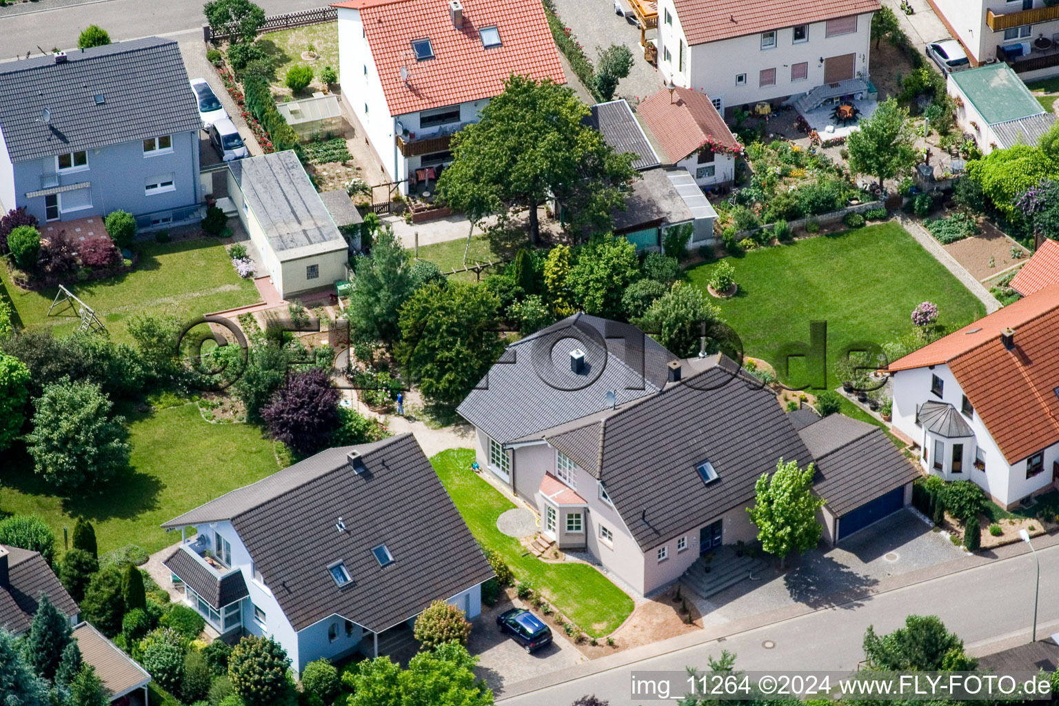 Vue aérienne de Steinweiler dans le département Rhénanie-Palatinat, Allemagne