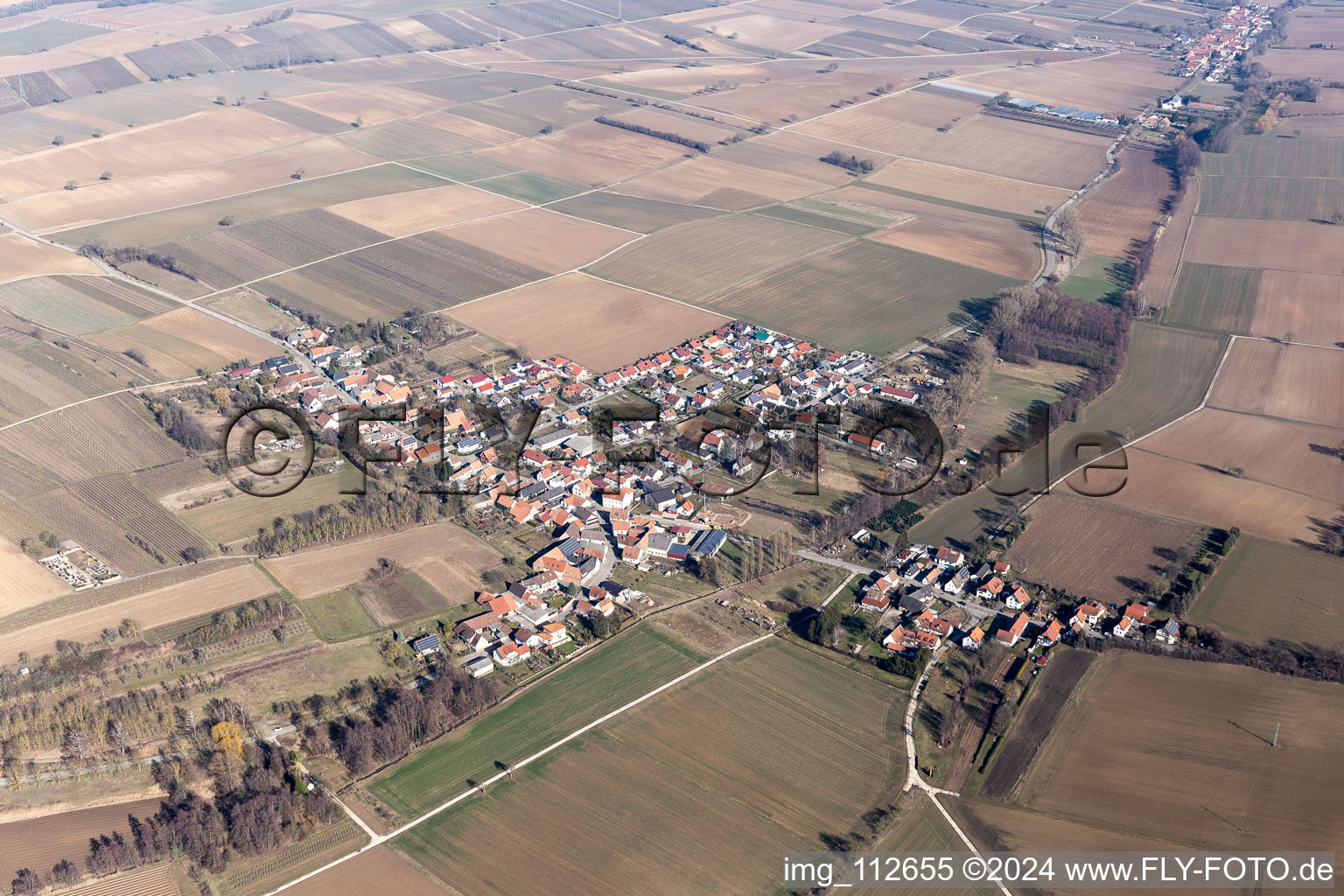 Vue oblique de Steinfeld dans le département Rhénanie-Palatinat, Allemagne