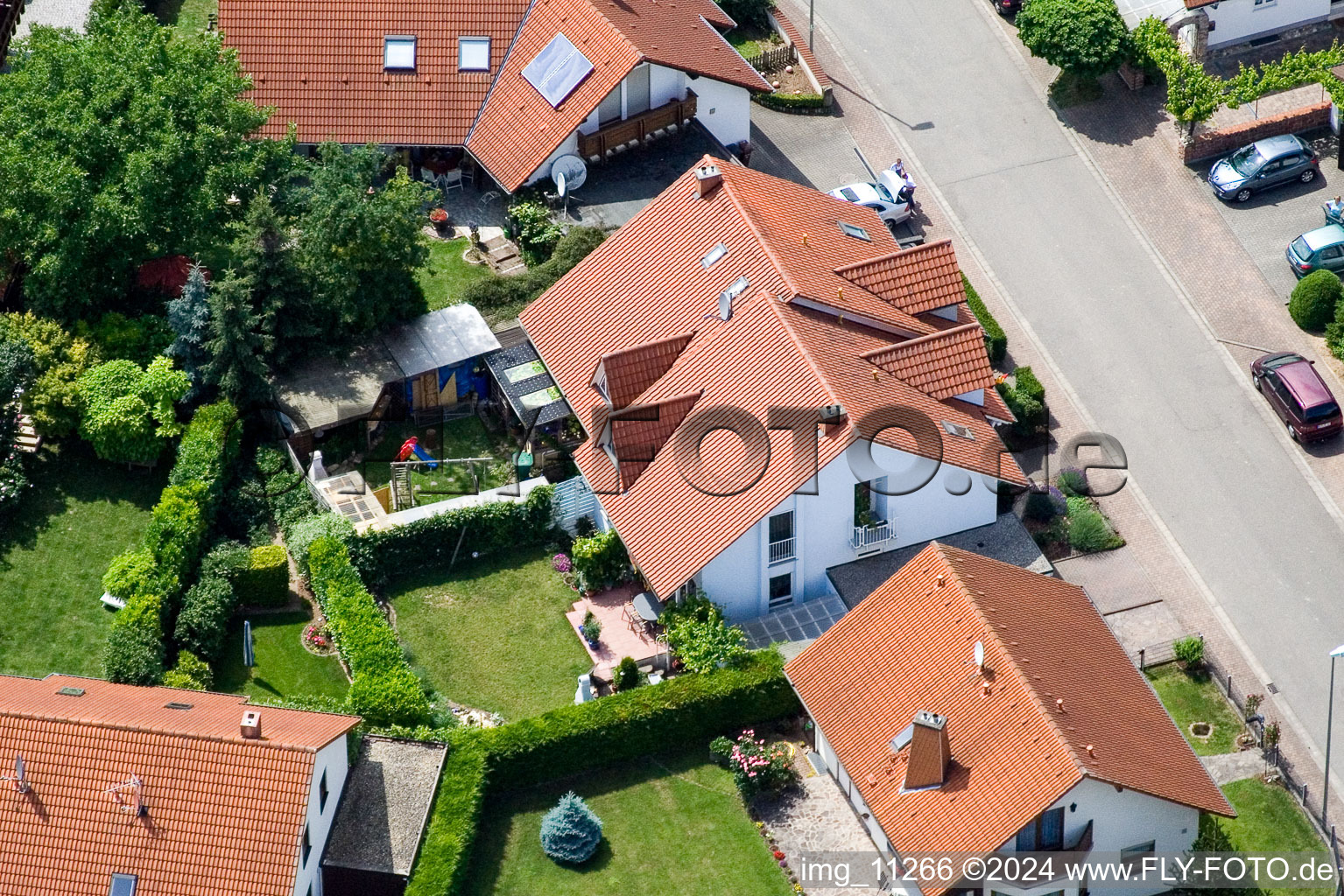 Vue oblique de Steinweiler dans le département Rhénanie-Palatinat, Allemagne