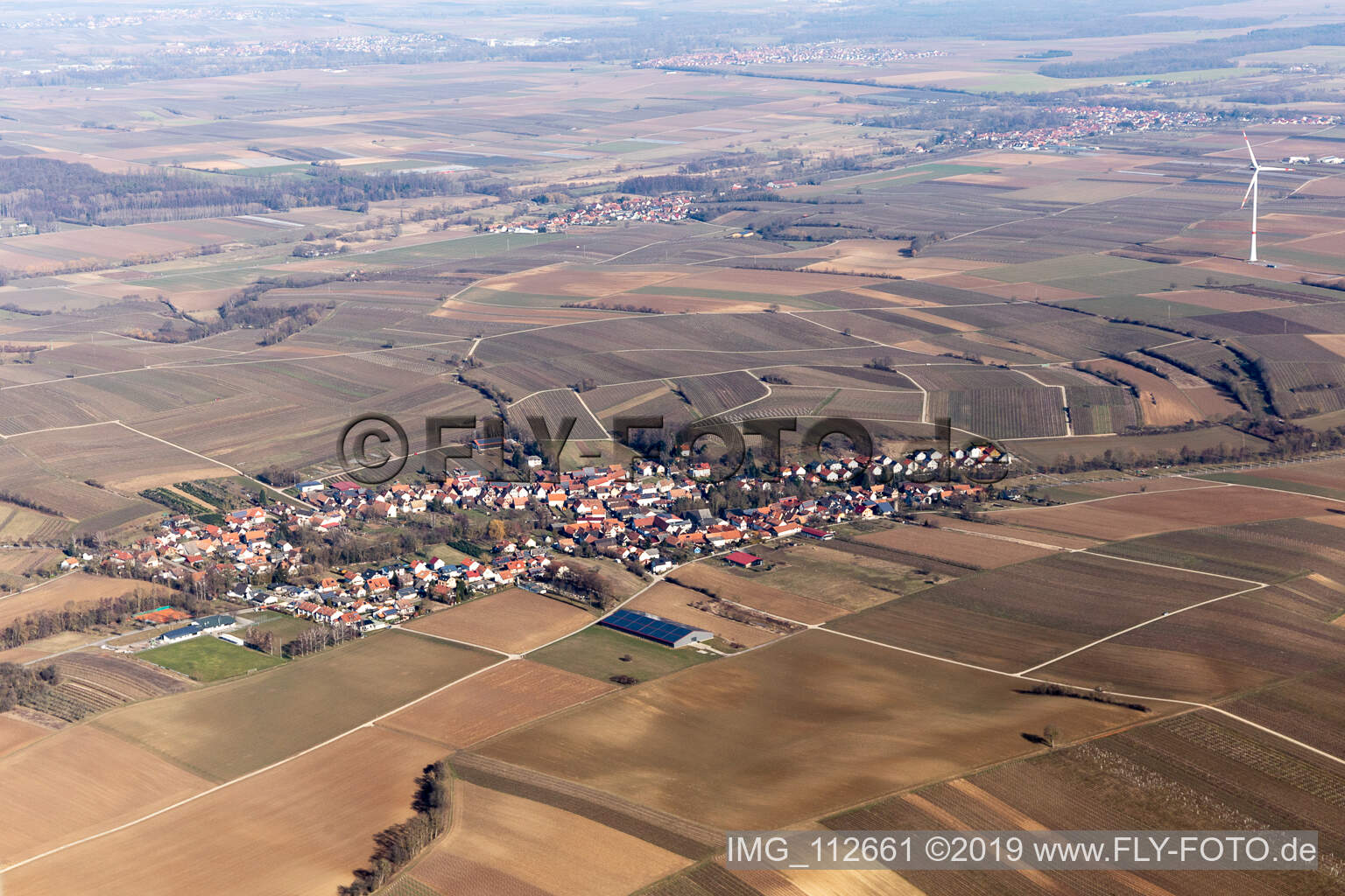 Photographie aérienne de Dierbach dans le département Rhénanie-Palatinat, Allemagne