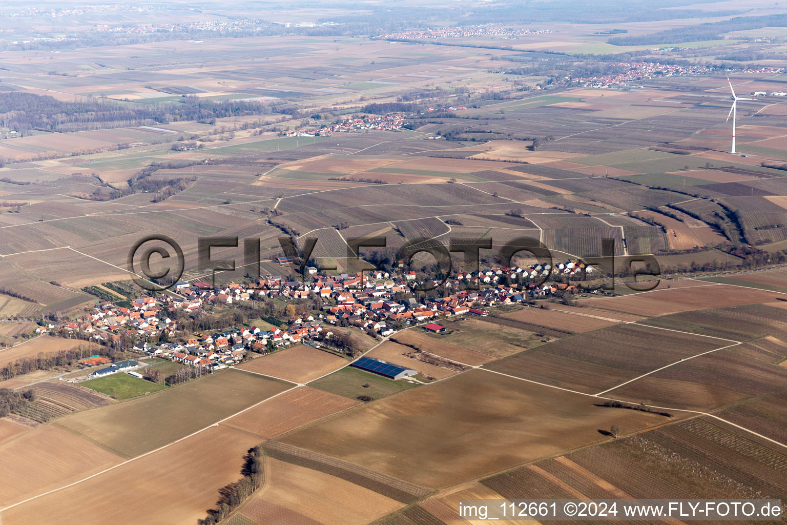 Photographie aérienne de Dierbach dans le département Rhénanie-Palatinat, Allemagne