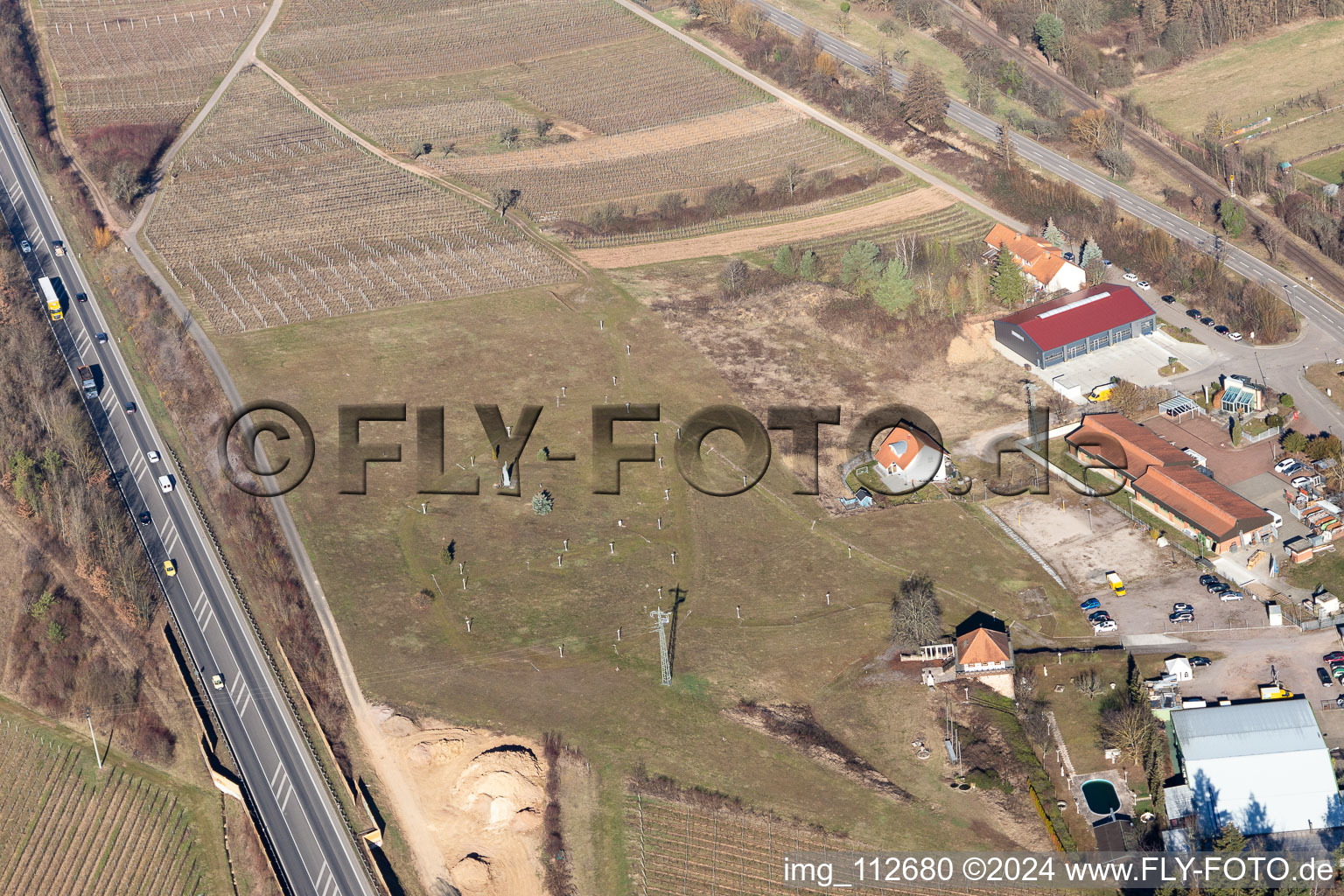 Albersweiler dans le département Rhénanie-Palatinat, Allemagne vue du ciel