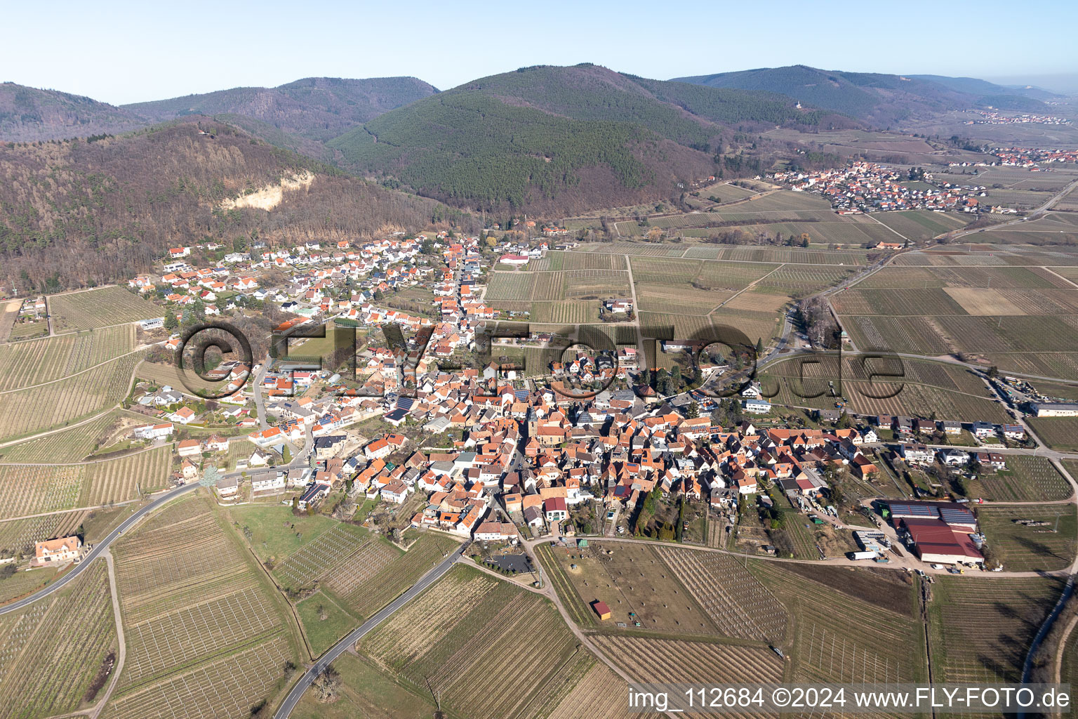 Frankweiler dans le département Rhénanie-Palatinat, Allemagne vue du ciel