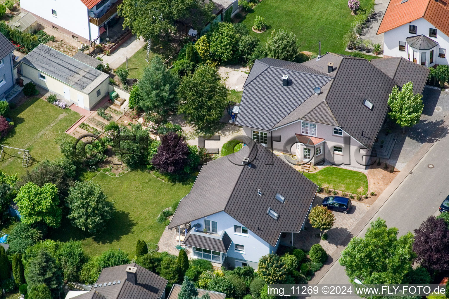 Steinweiler dans le département Rhénanie-Palatinat, Allemagne vue d'en haut