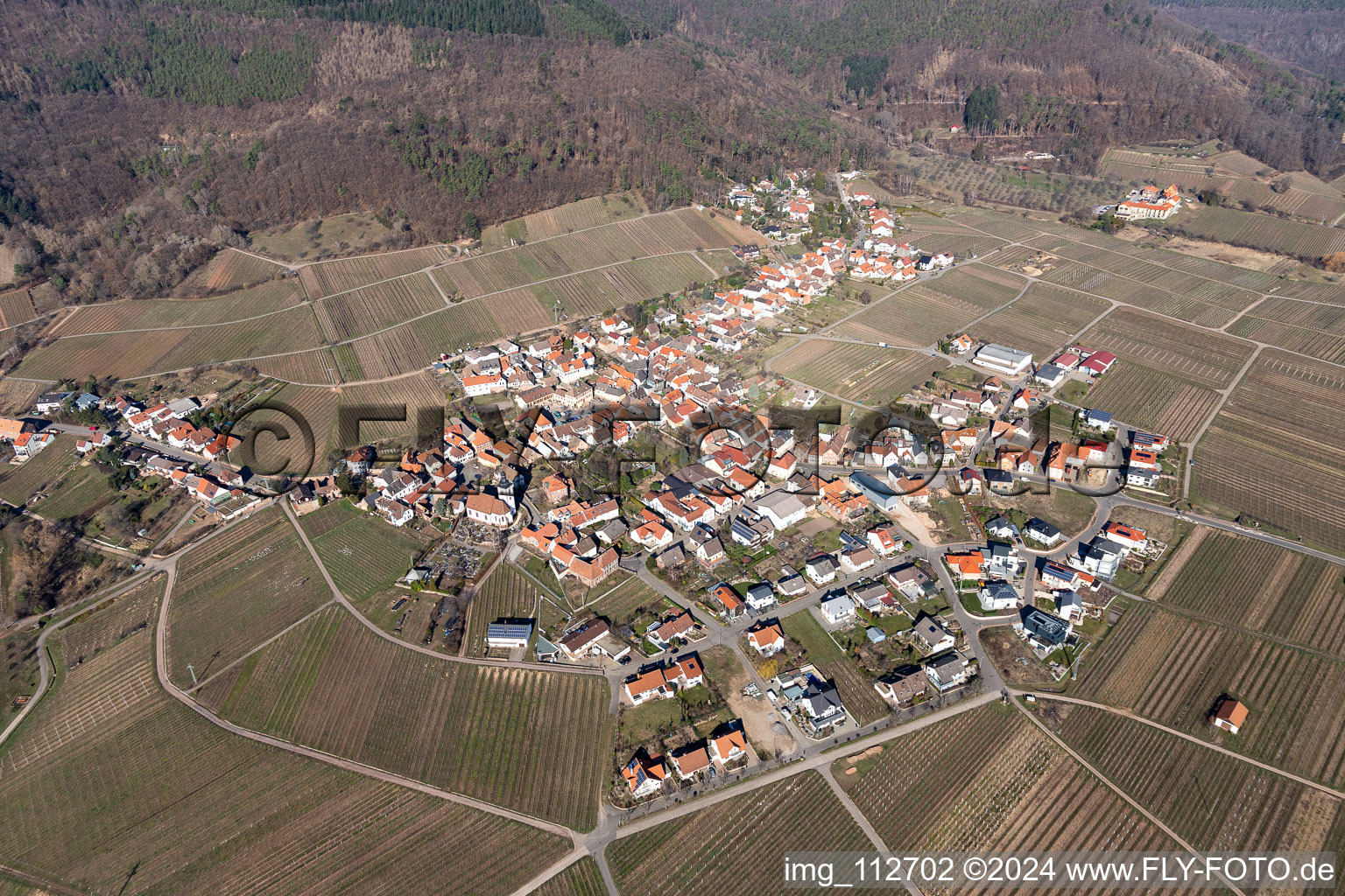 Weyher in der Pfalz dans le département Rhénanie-Palatinat, Allemagne hors des airs