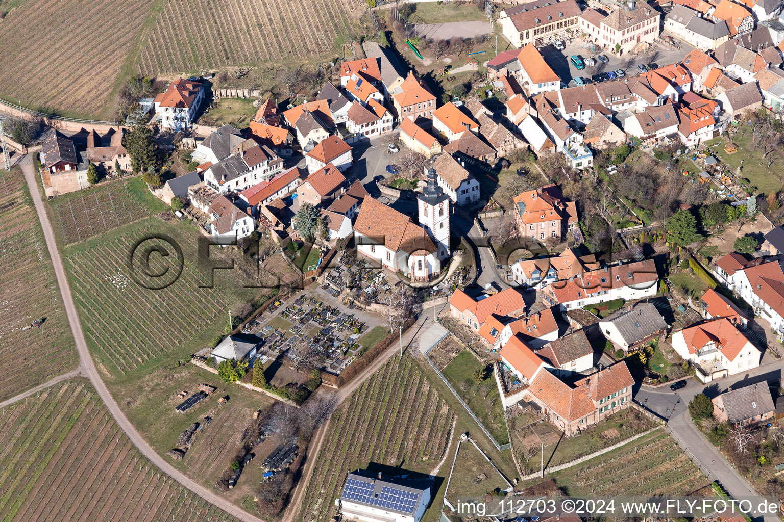 Weyher in der Pfalz dans le département Rhénanie-Palatinat, Allemagne vue d'en haut