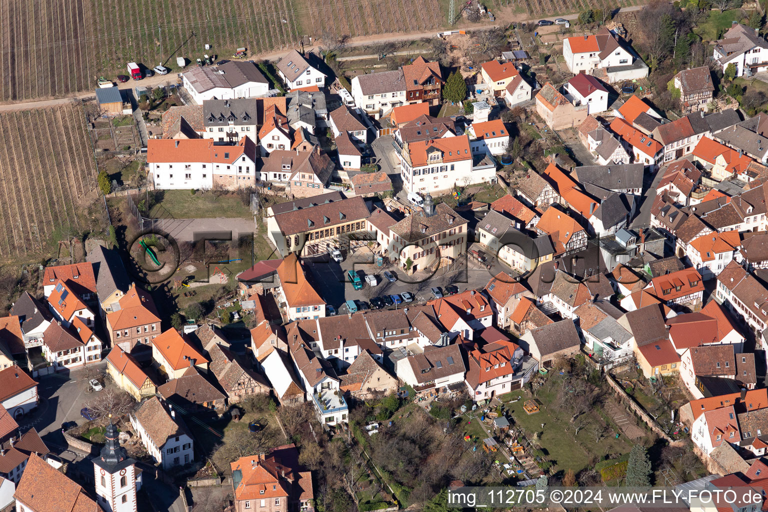 Weyher in der Pfalz dans le département Rhénanie-Palatinat, Allemagne depuis l'avion