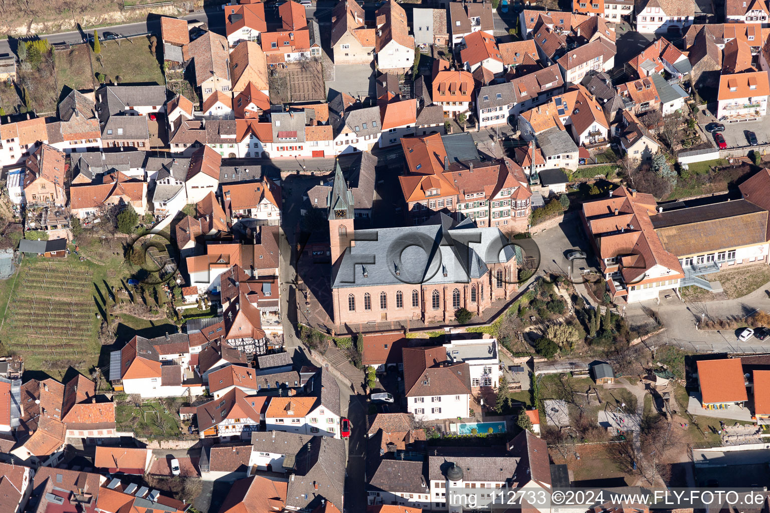 Sankt Martin dans le département Rhénanie-Palatinat, Allemagne d'en haut