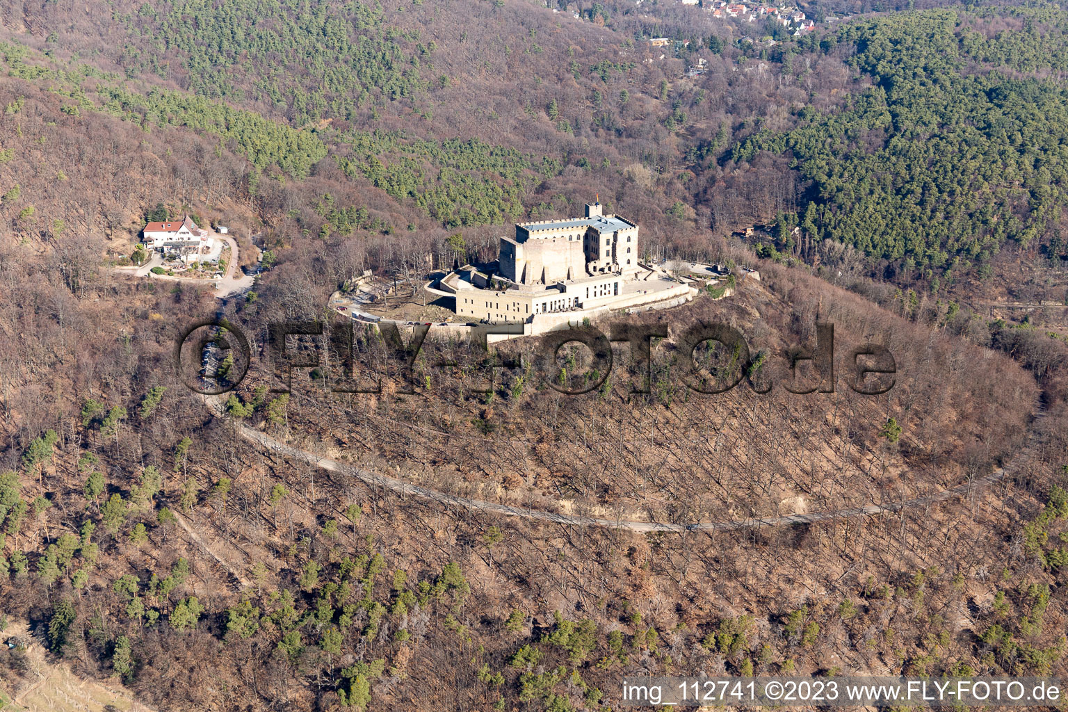 Château de Hambach à le quartier Diedesfeld in Neustadt an der Weinstraße dans le département Rhénanie-Palatinat, Allemagne hors des airs