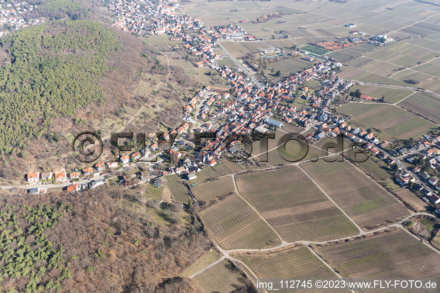 Quartier Hambach an der Weinstraße in Neustadt an der Weinstraße dans le département Rhénanie-Palatinat, Allemagne vue du ciel