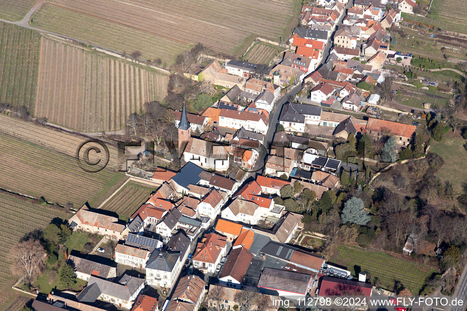 Forst an der Weinstraße dans le département Rhénanie-Palatinat, Allemagne vue du ciel