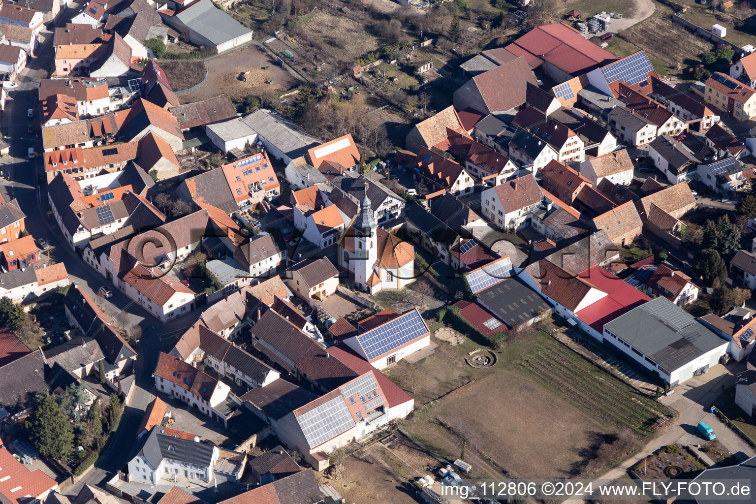 Gönnheim dans le département Rhénanie-Palatinat, Allemagne vue du ciel