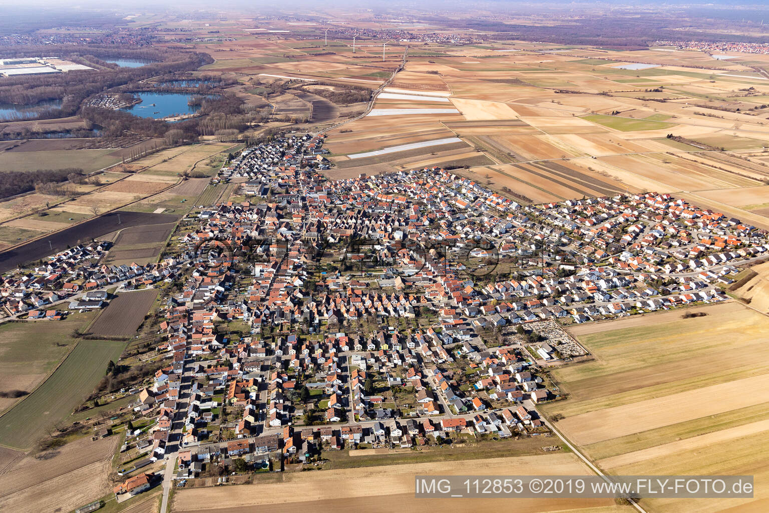 Image drone de Quartier Mechtersheim in Römerberg dans le département Rhénanie-Palatinat, Allemagne