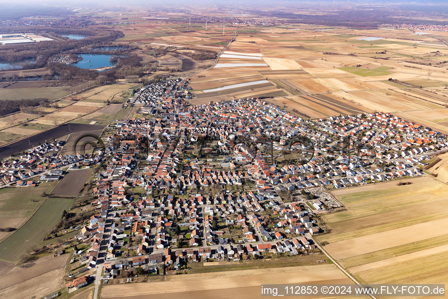 Image drone de Quartier Mechtersheim in Römerberg dans le département Rhénanie-Palatinat, Allemagne