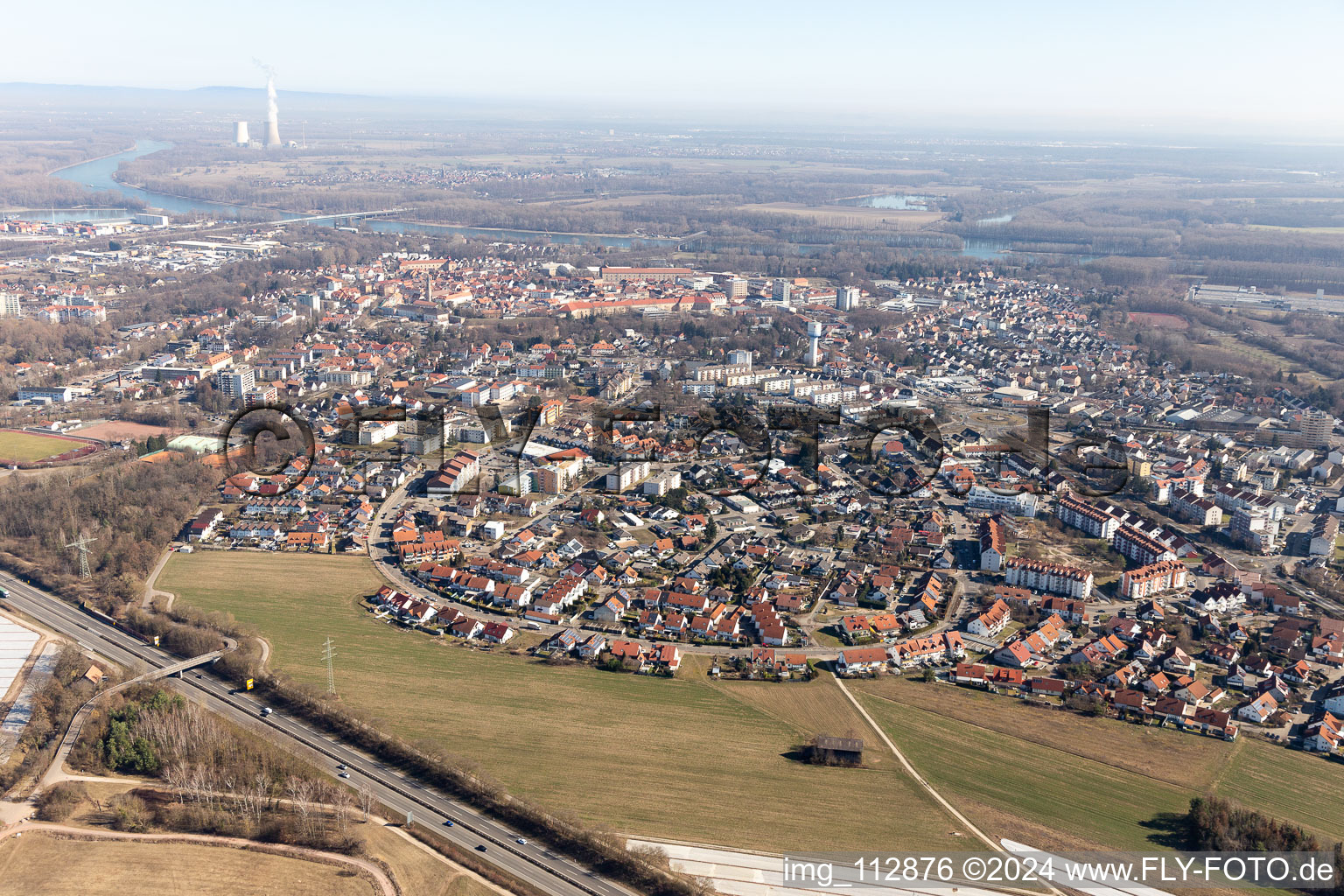 Image drone de Germersheim dans le département Rhénanie-Palatinat, Allemagne