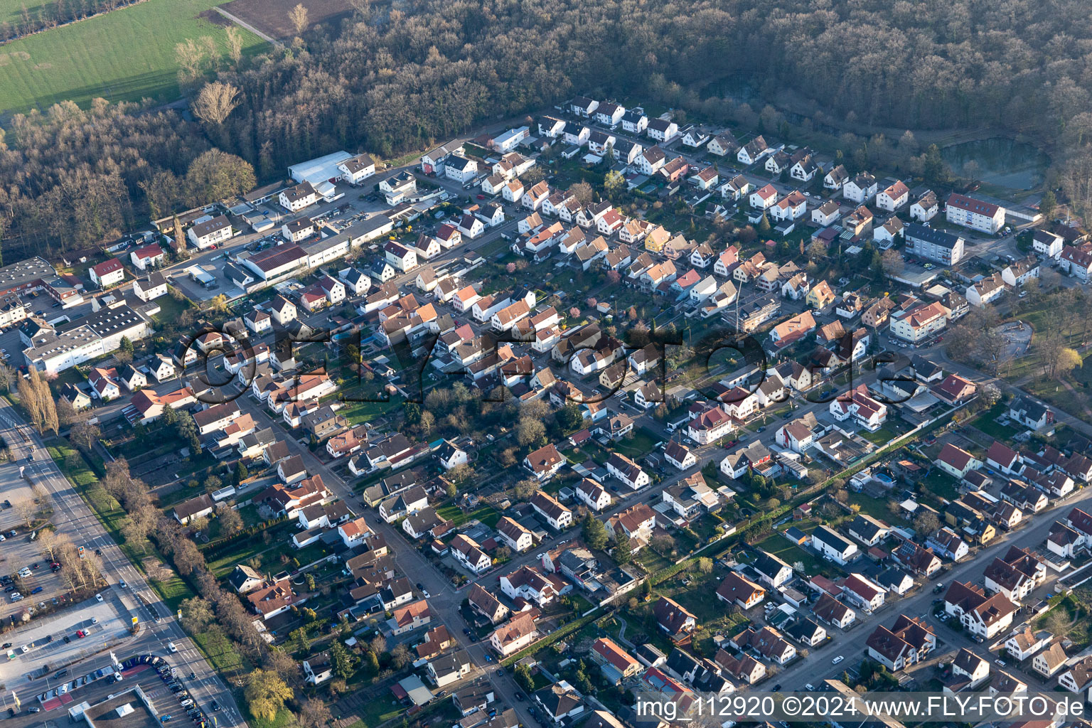 Kandel dans le département Rhénanie-Palatinat, Allemagne vue d'en haut