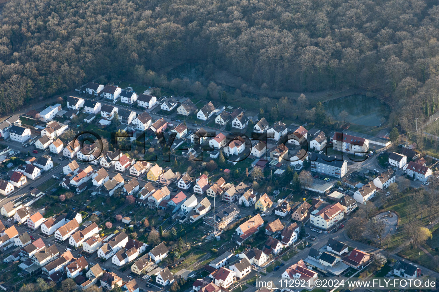 Kandel dans le département Rhénanie-Palatinat, Allemagne depuis l'avion