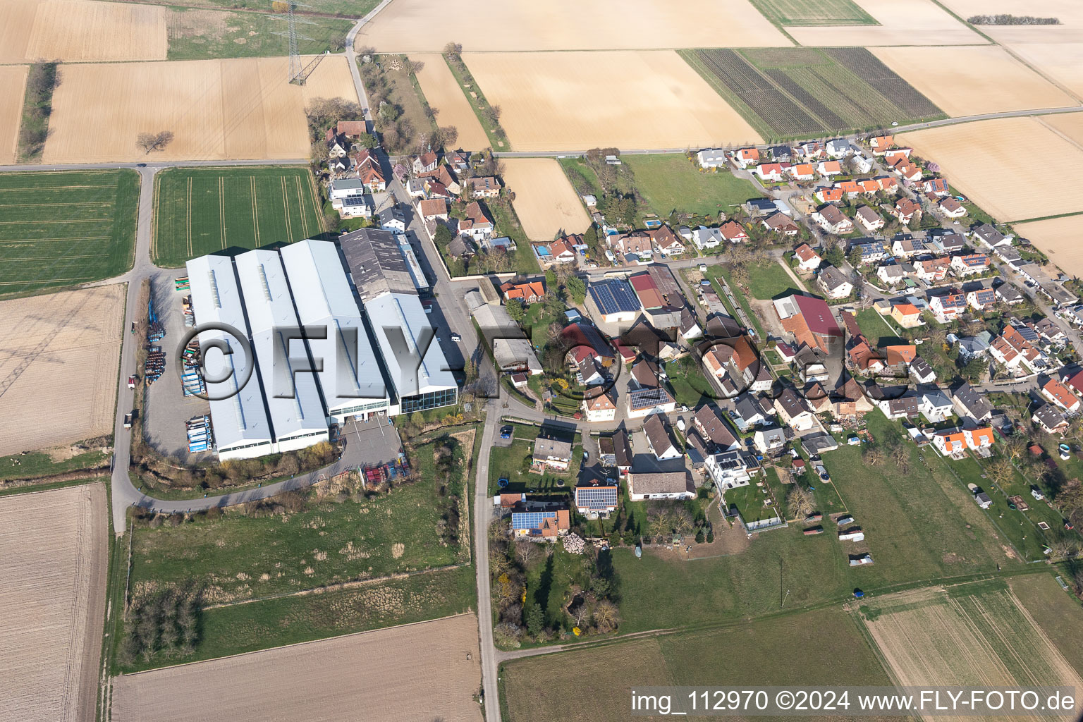 Vue aérienne de Quartier Schmidhofen in Bad Krozingen dans le département Bade-Wurtemberg, Allemagne