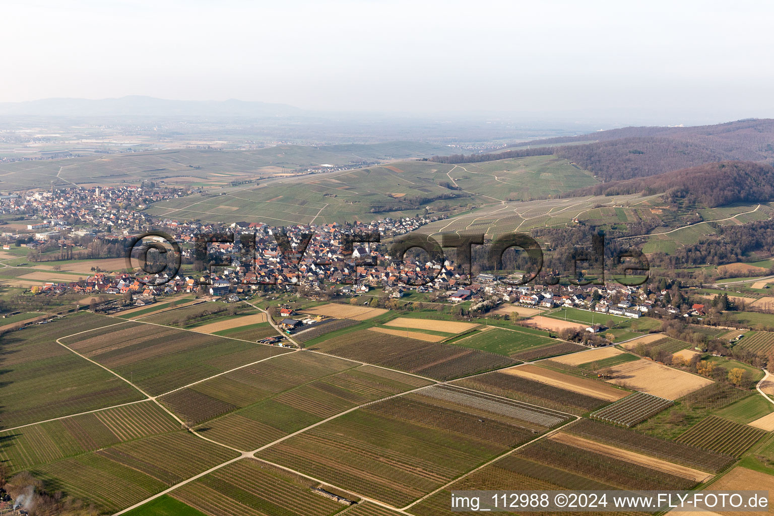 Vue aérienne de Quartier Ehrenstetten in Ehrenkirchen dans le département Bade-Wurtemberg, Allemagne