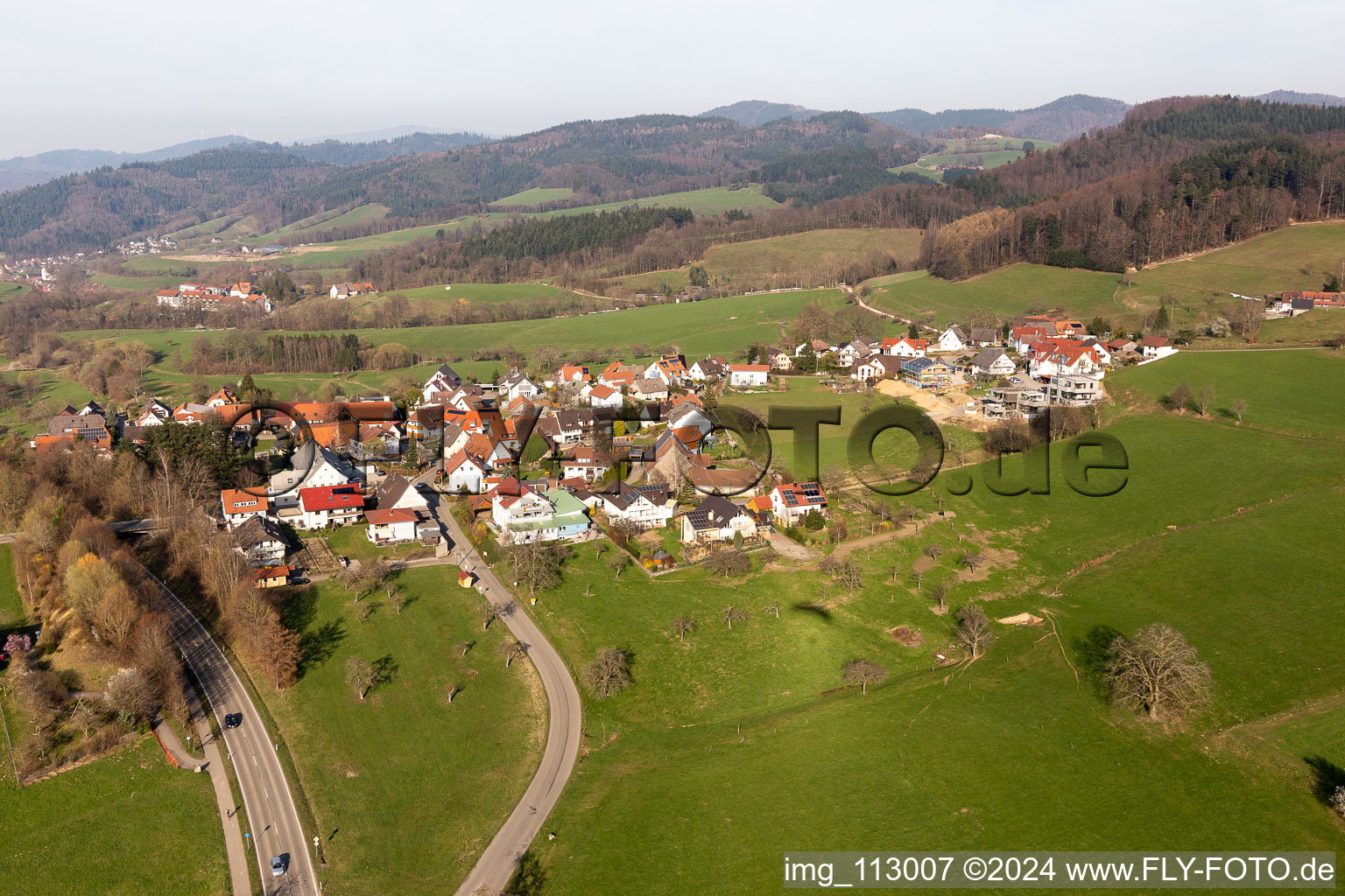 Photographie aérienne de Wittnau dans le département Bade-Wurtemberg, Allemagne