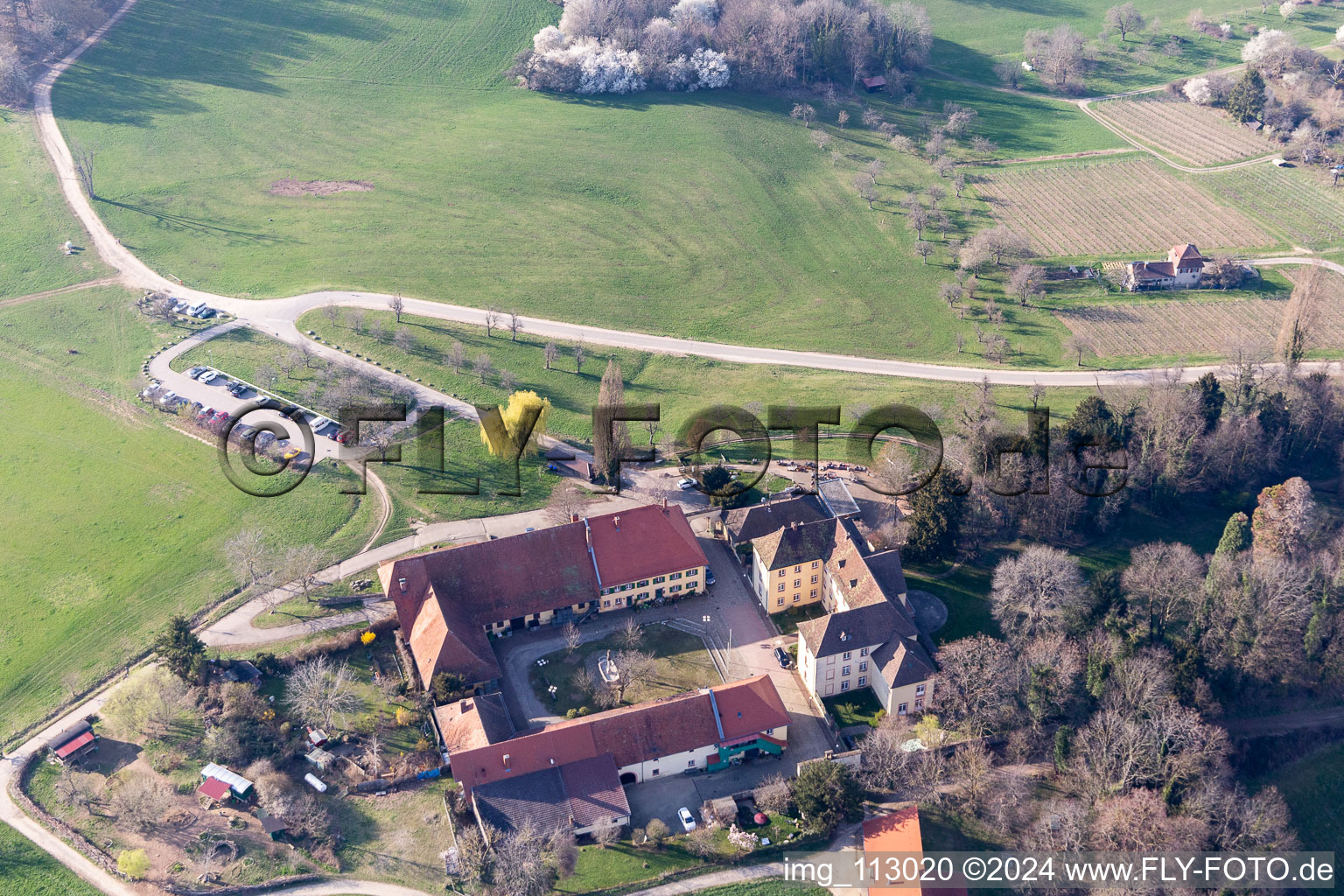 Vue aérienne de Château des Jésuites à Merzhausen dans le département Bade-Wurtemberg, Allemagne