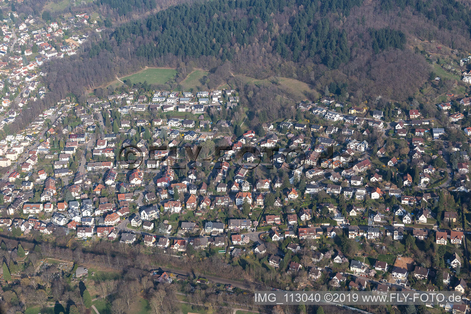 Vue aérienne de Quartier Zähringen in Freiburg im Breisgau dans le département Bade-Wurtemberg, Allemagne