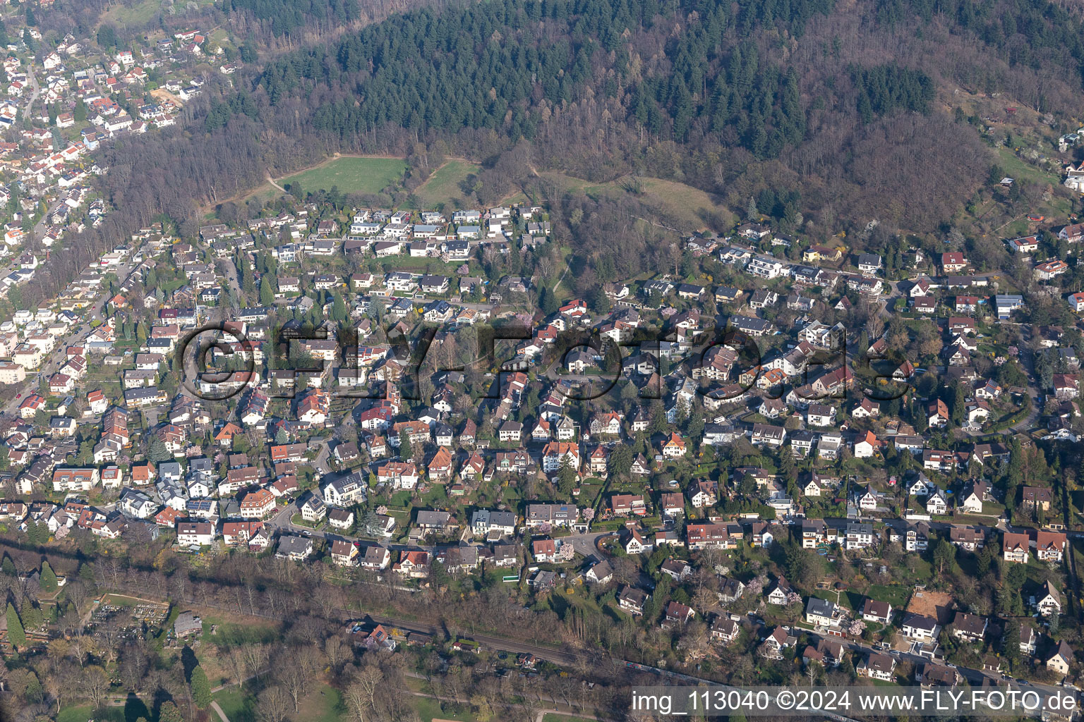 Vue aérienne de Quartier Zähringen in Freiburg im Breisgau dans le département Bade-Wurtemberg, Allemagne